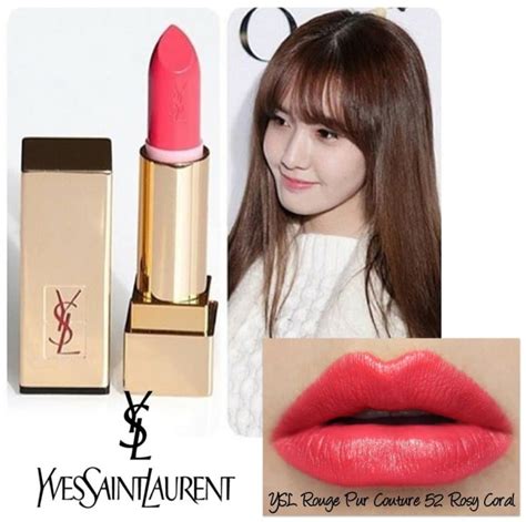 ysl lipstick 52 korean actress|ysl 52 color.